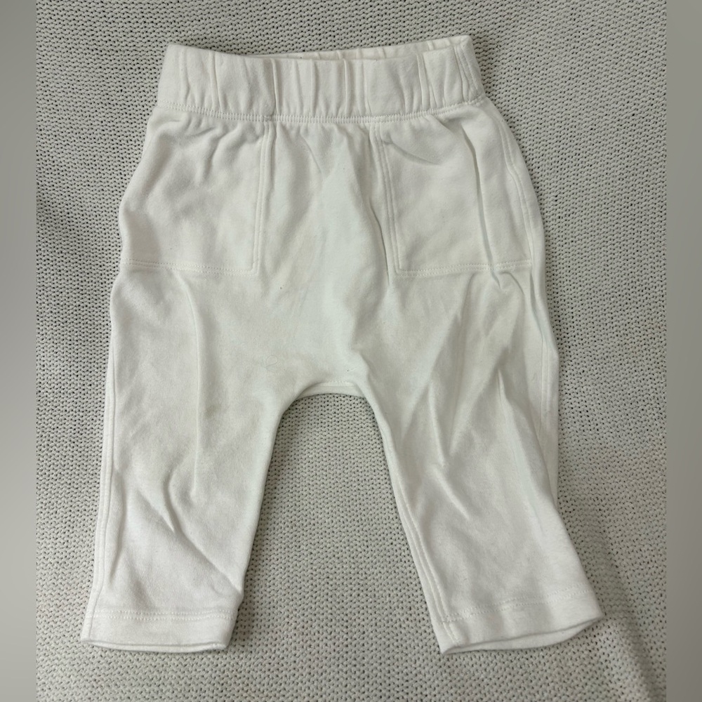 Banana Republic Kids (BR Baby) Knit Pants, White Monogram Embroidered Joggers